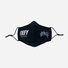 Load image into Gallery viewer, Defy Ventures Black on Black Premium Stitch Face Mask