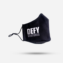 Load image into Gallery viewer, Defy Ventures Black on Black Premium Stitch Face Mask
