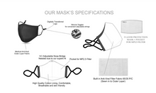 Load image into Gallery viewer, Defy Ventures Black on Black Premium Stitch Face Mask