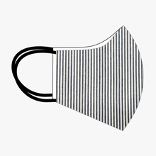 Load image into Gallery viewer, Premium Stitch Striped Navy / Organic White Denim Mask