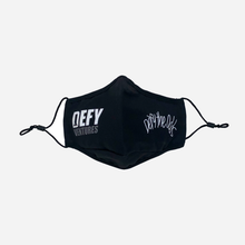 Load image into Gallery viewer, Defy Ventures Black on Black Premium Stitch Face Mask
