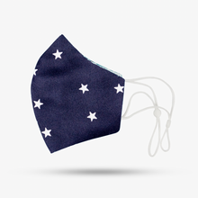 Load image into Gallery viewer, Premium Stitch Navy with White Star Mask
