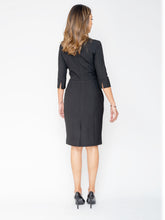 Load image into Gallery viewer, black mid sleeve work dress
